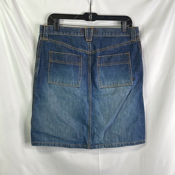 Abercrombie and Fitch, front slit cotton denim skirt - Picture 2 of 3